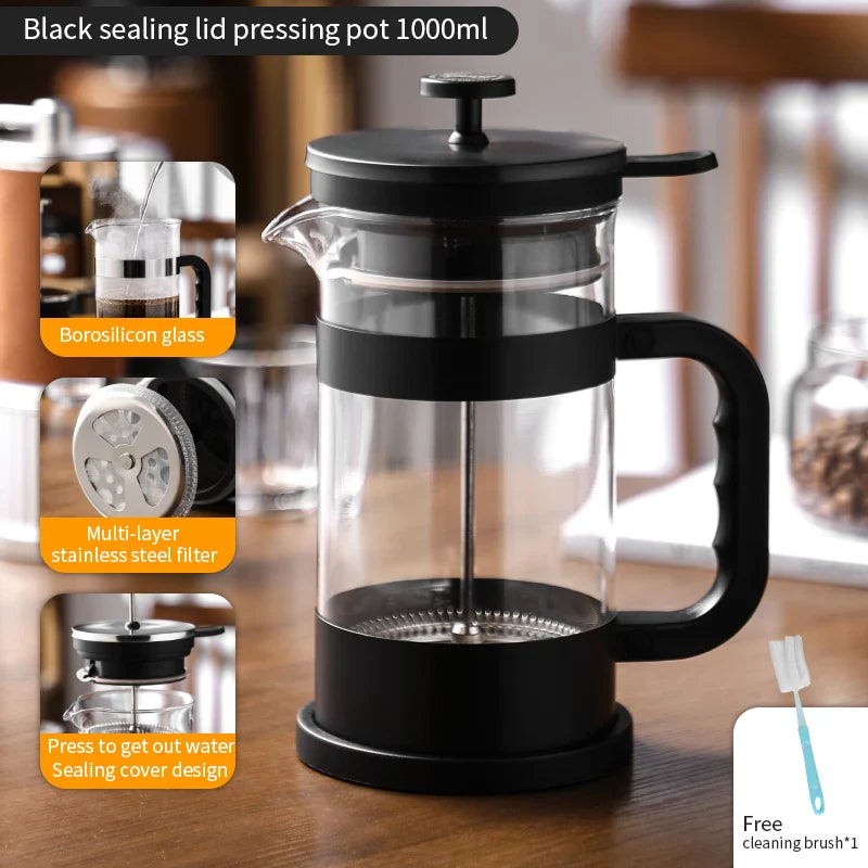 1000ml French Press Coffee Pot – Tactical Gear - Raven Supply Company