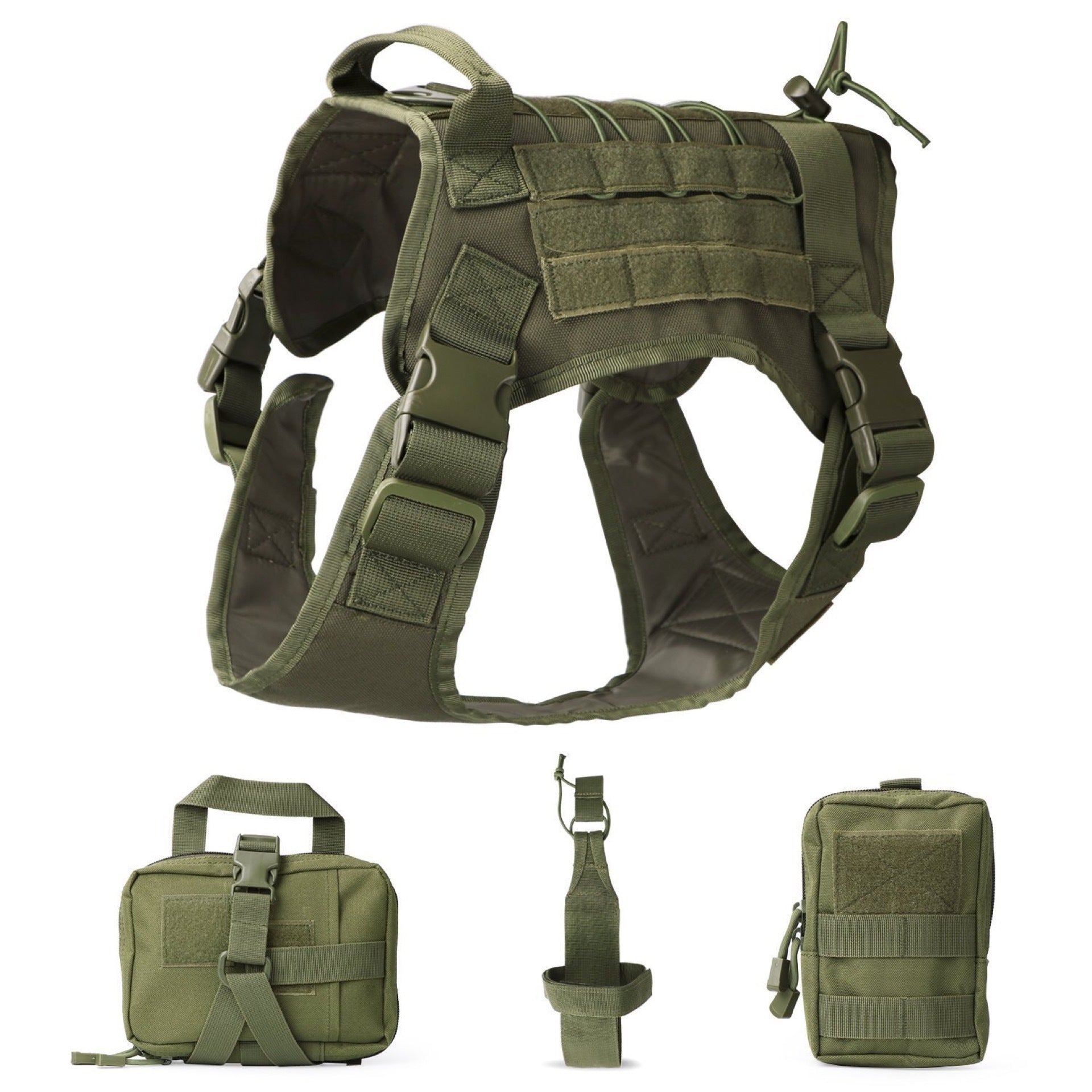 Outdoor Dog Vest Five Piece Suit Tactical Dog Clothing Dog Supplies - Raven Supply Company