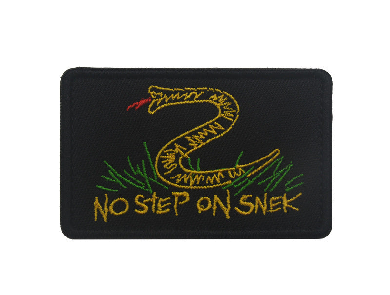 No Step on Snek morale Patch - Durable Embroidered Tactical Morale Patch for Collectors and Enthusiasts - Raven Supply Company