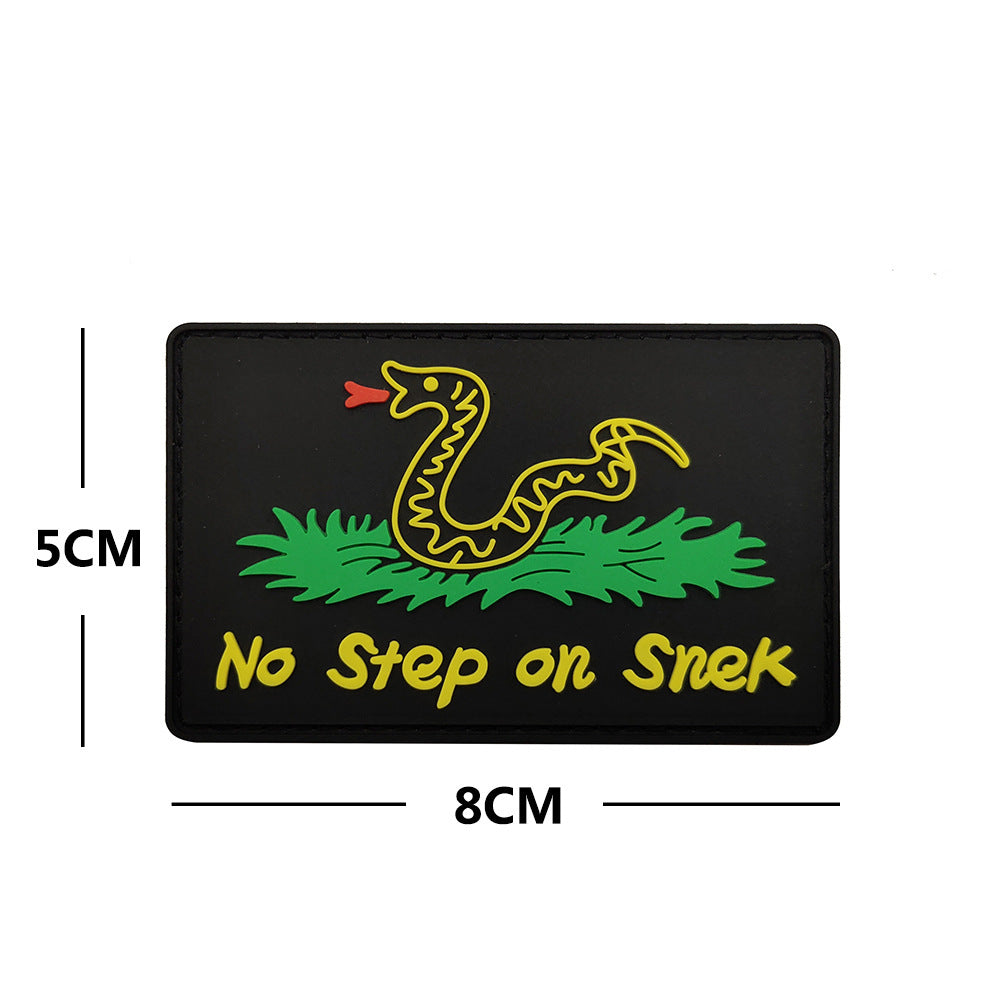 No Step on Snek morale Patch - Durable Embroidered Tactical Morale Patch for Collectors and Enthusiasts - Raven Supply Company