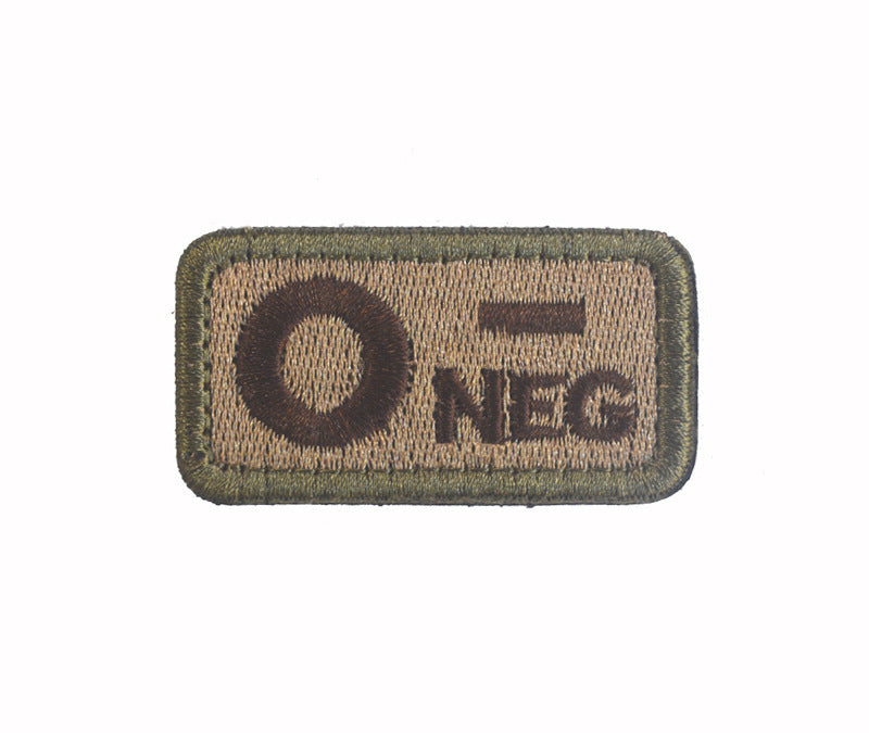 Embroidered Tactical Blood Type Patch - Essential Velcro ID for First Responders - Raven Supply Company