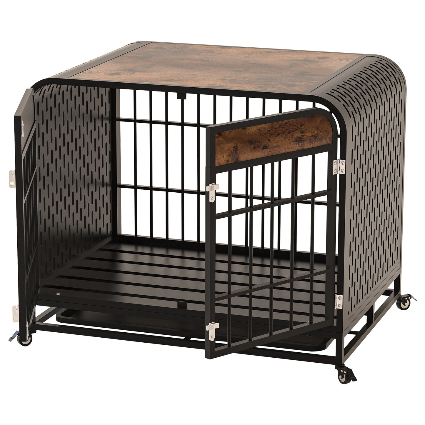 Heavy Duty Dog Crate Furniture Wooden Table 33inch Brown – Tea - Raven Supply Company