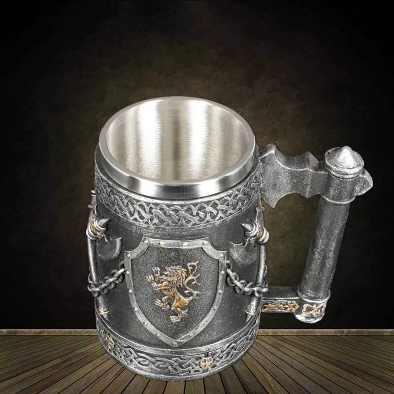 Beer Mugs Stein Tankard Double Headed Eagle Winged Sword - Double Headed Eagle Beer Mug - Raven Supply Company
