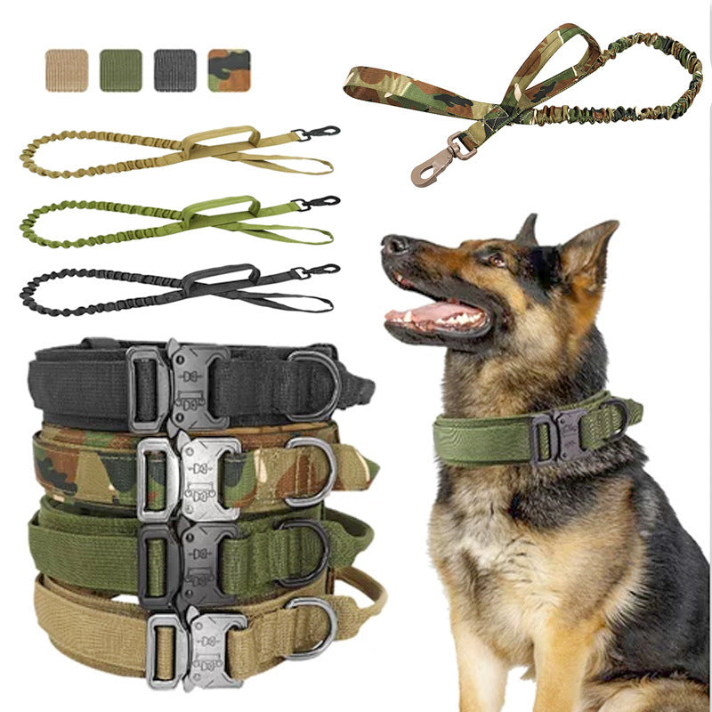 Pet Tactical Dog Collar And Leash Set, Adjustable Military Nylon Dog Collar - Raven Supply Company