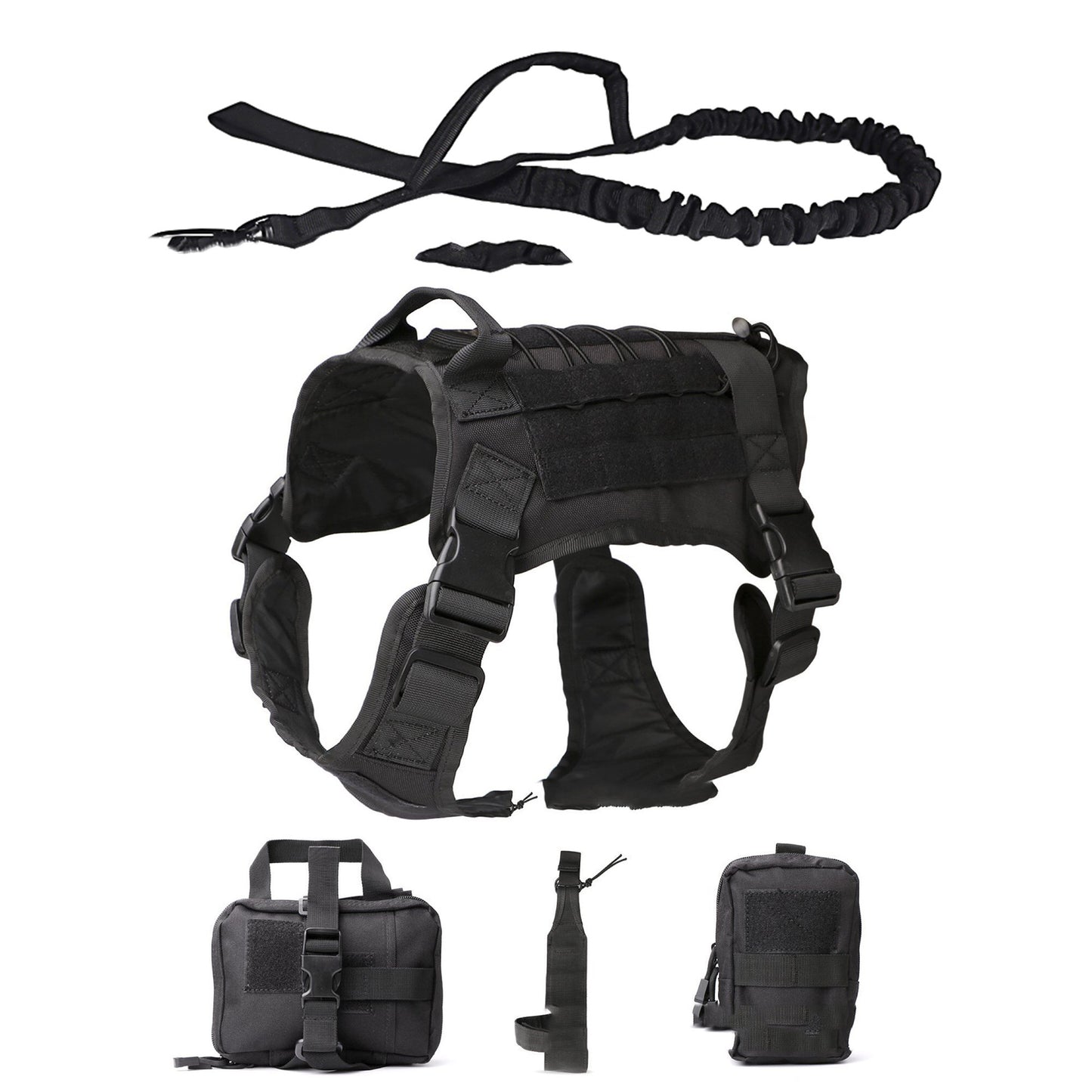Outdoor Dog Vest Five Piece Suit Tactical Dog Clothing Dog Supplies - Raven Supply Company