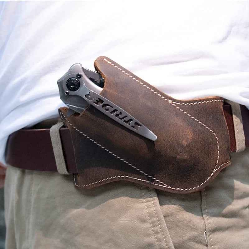 Tactical Cowhide Knife Sleeve for Ultimate Protection and Style - Raven Supply Company