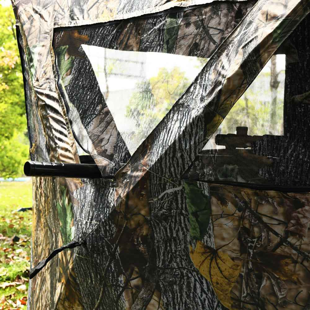 3 Person Portable Pop-Up Ground Hunting Blind With Tie-downs