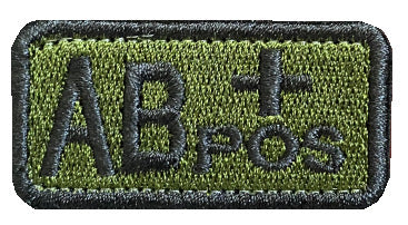 Embroidered Tactical Blood Type Patch - Essential Velcro ID for First Responders - Raven Supply Company