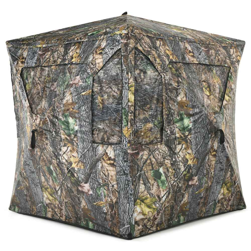 3 Person Portable Pop-Up Ground Hunting Blind With Tie-downs