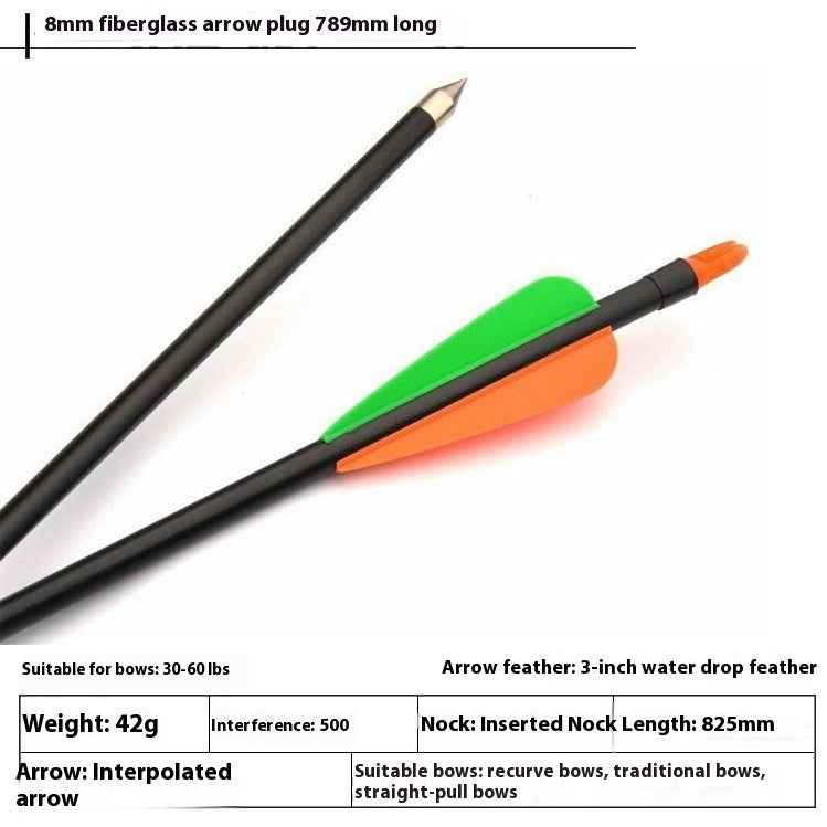 31-inch 8mm Glass Fiber Arrow Inner Plug 825mm Long Bow And Arrow