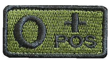 Embroidered Tactical Blood Type Patch - Essential Velcro ID for First Responders - Raven Supply Company