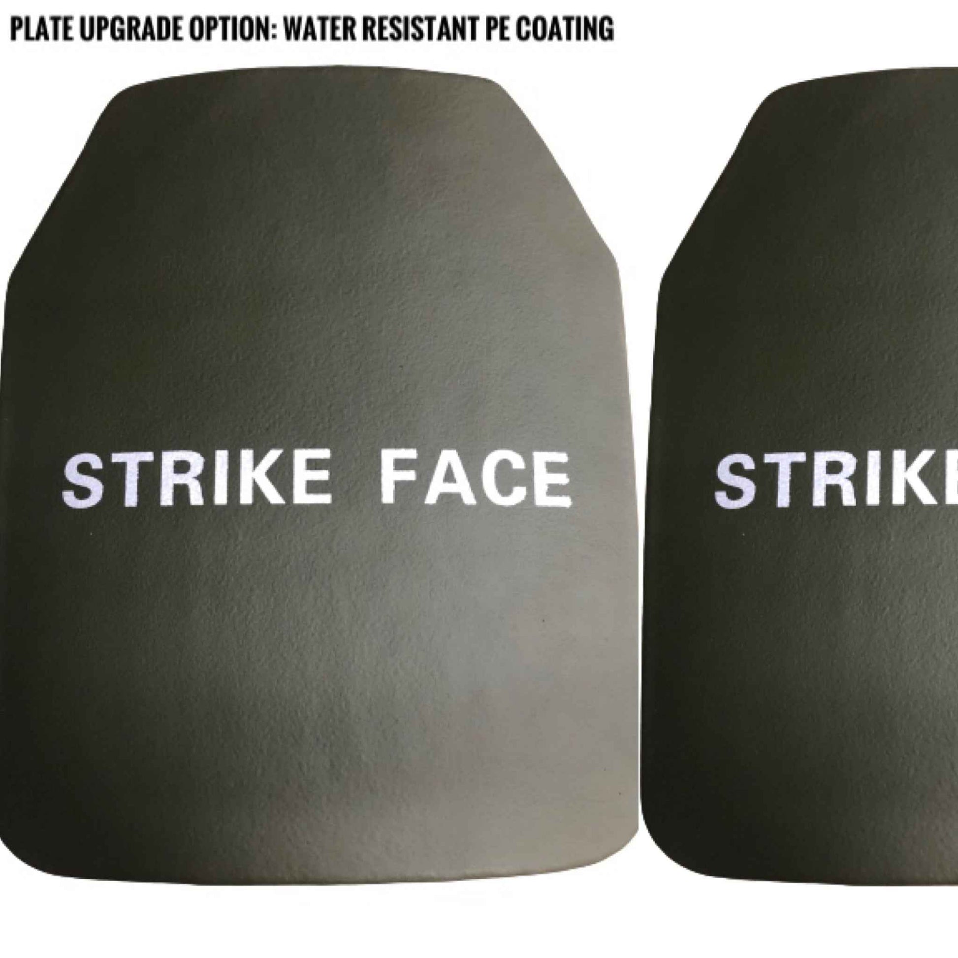 Pair of 10x12 Level IV Ceramic PE Plates Ballistic FRONT AND BACK (SIZE SMALL to LARGE) Curved with Shooters Cut