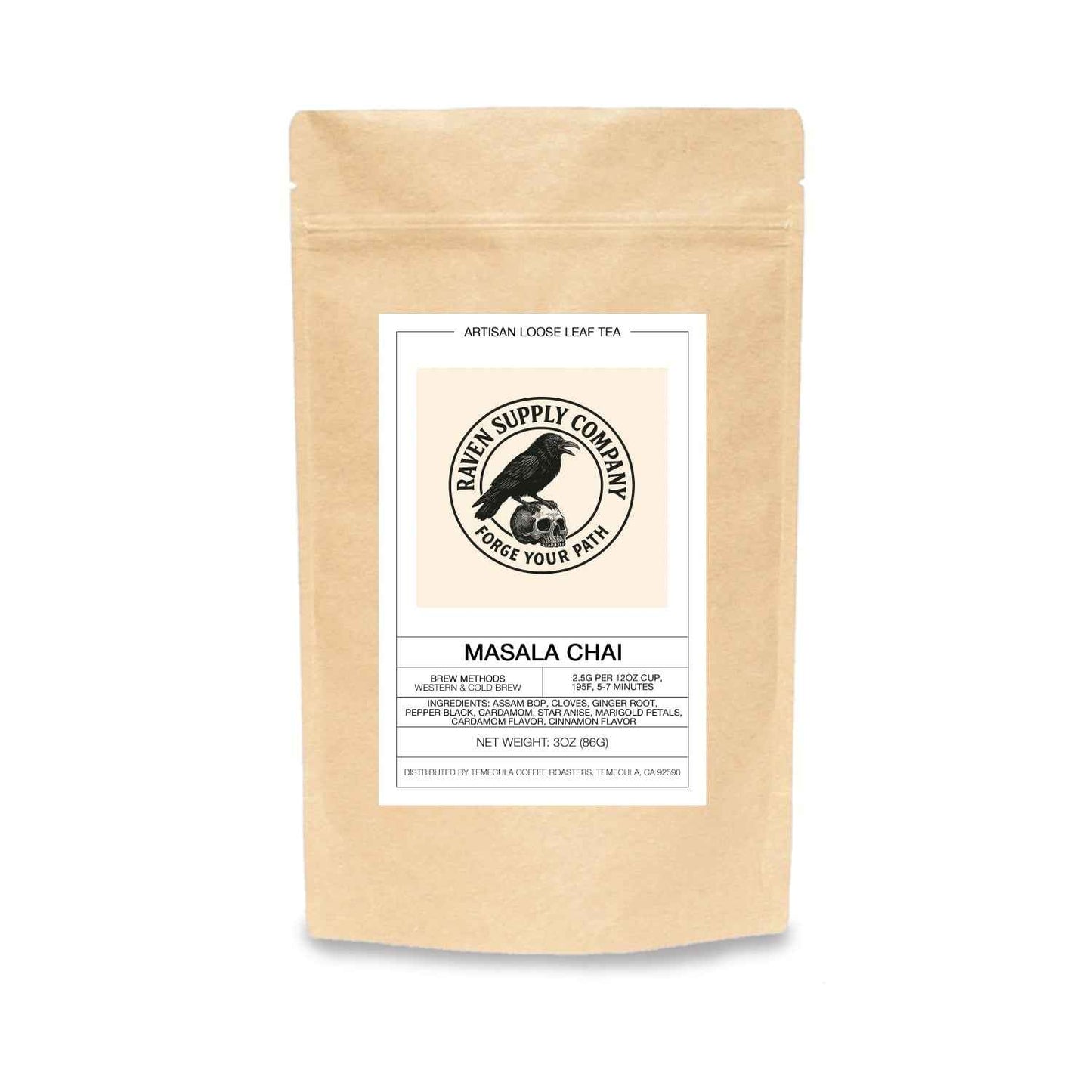 Masala Chai Tea - Authentic Spiced Indian Tea Blend - Raven Supply Company