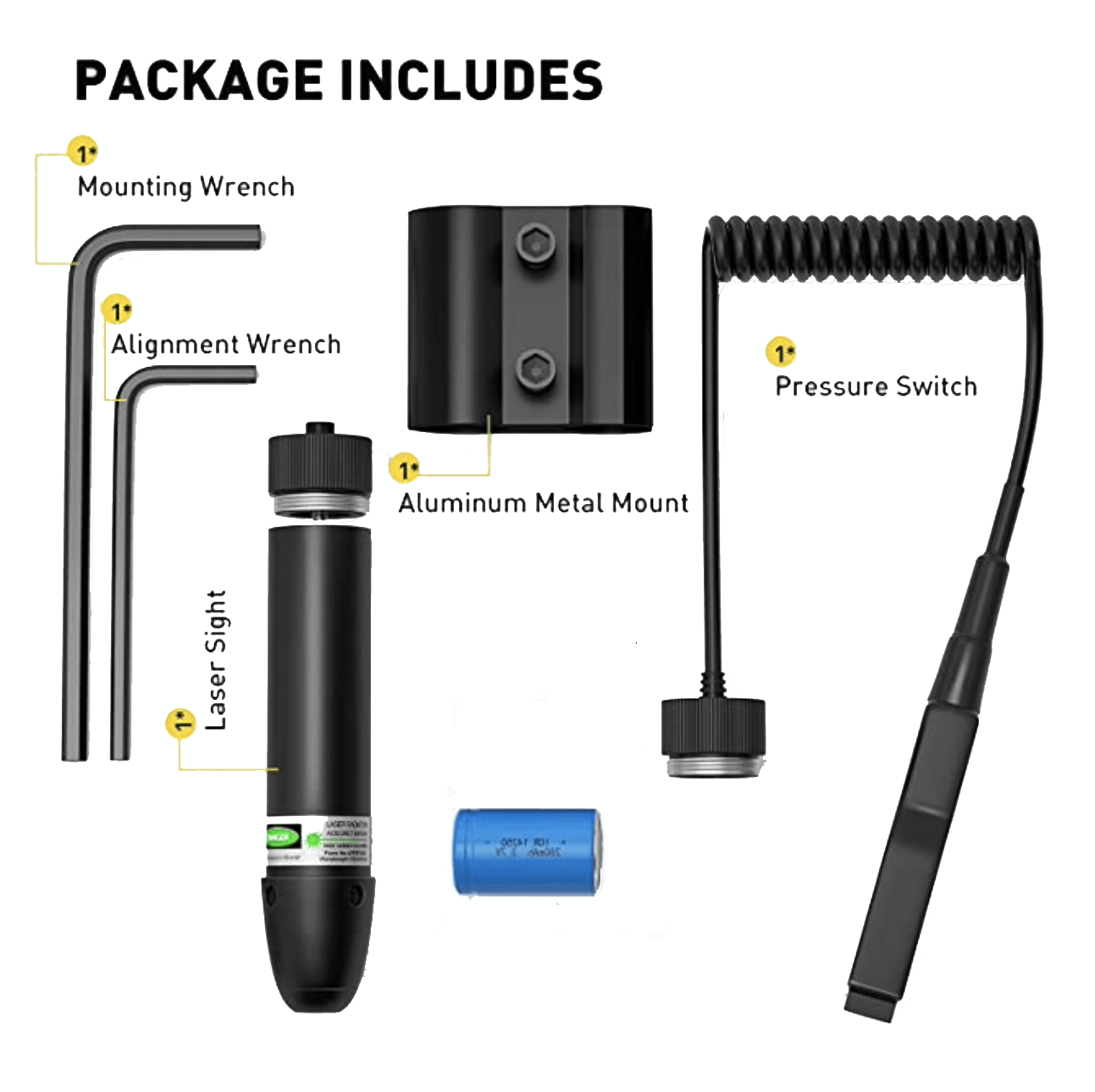 TAC-Laser Sight With Pressure Switch (Red or Green Lazer) - Raven Supply Company
