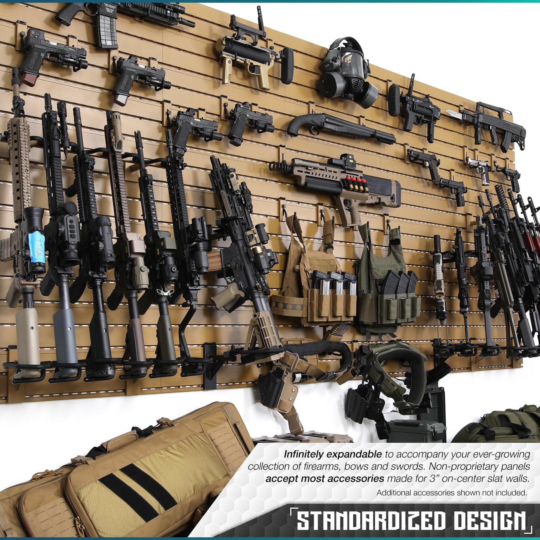 Wall Rack System - 10 Panel and Attachments - Raven Supply Company