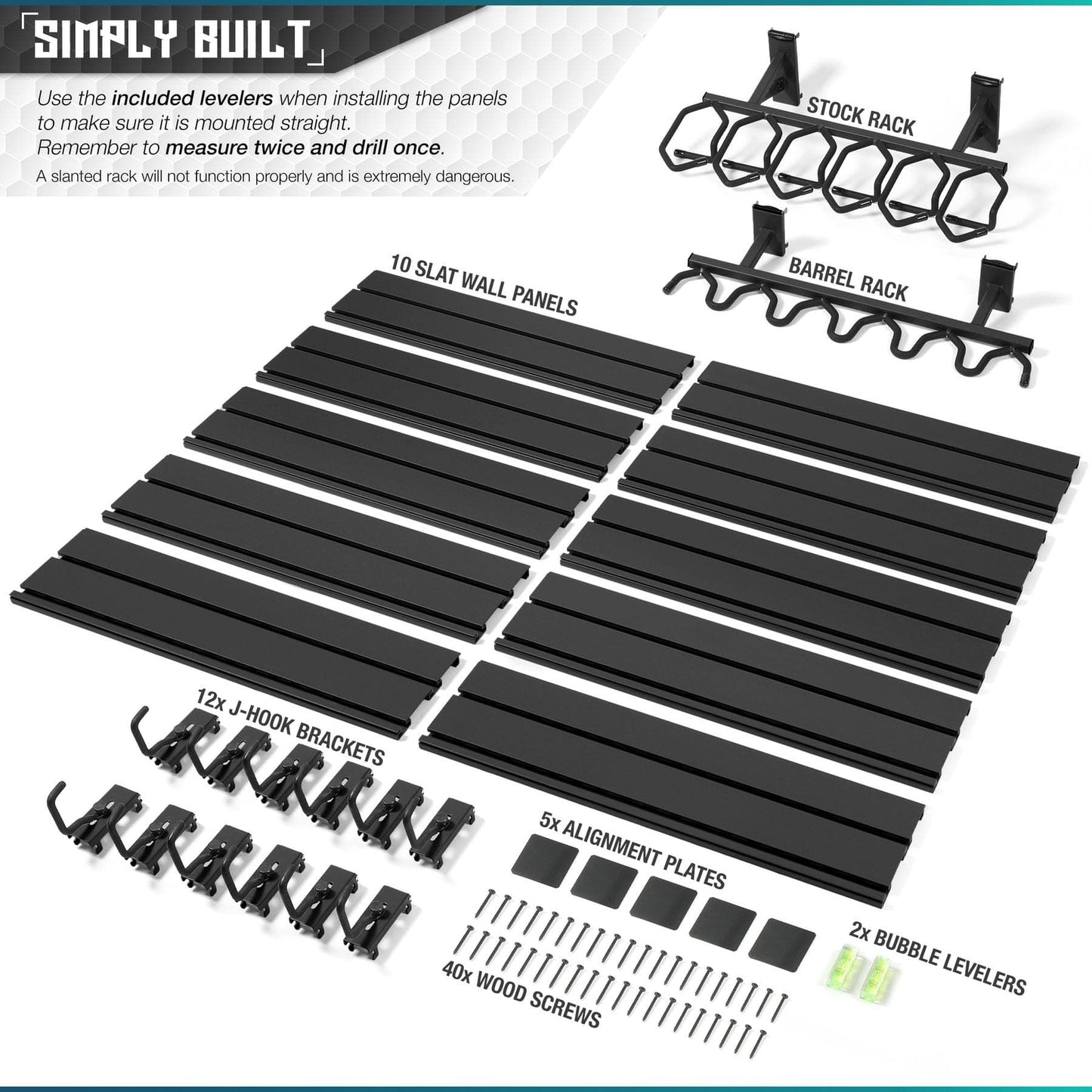 Wall Rack System - 10 Panel and Attachments - Raven Supply Company