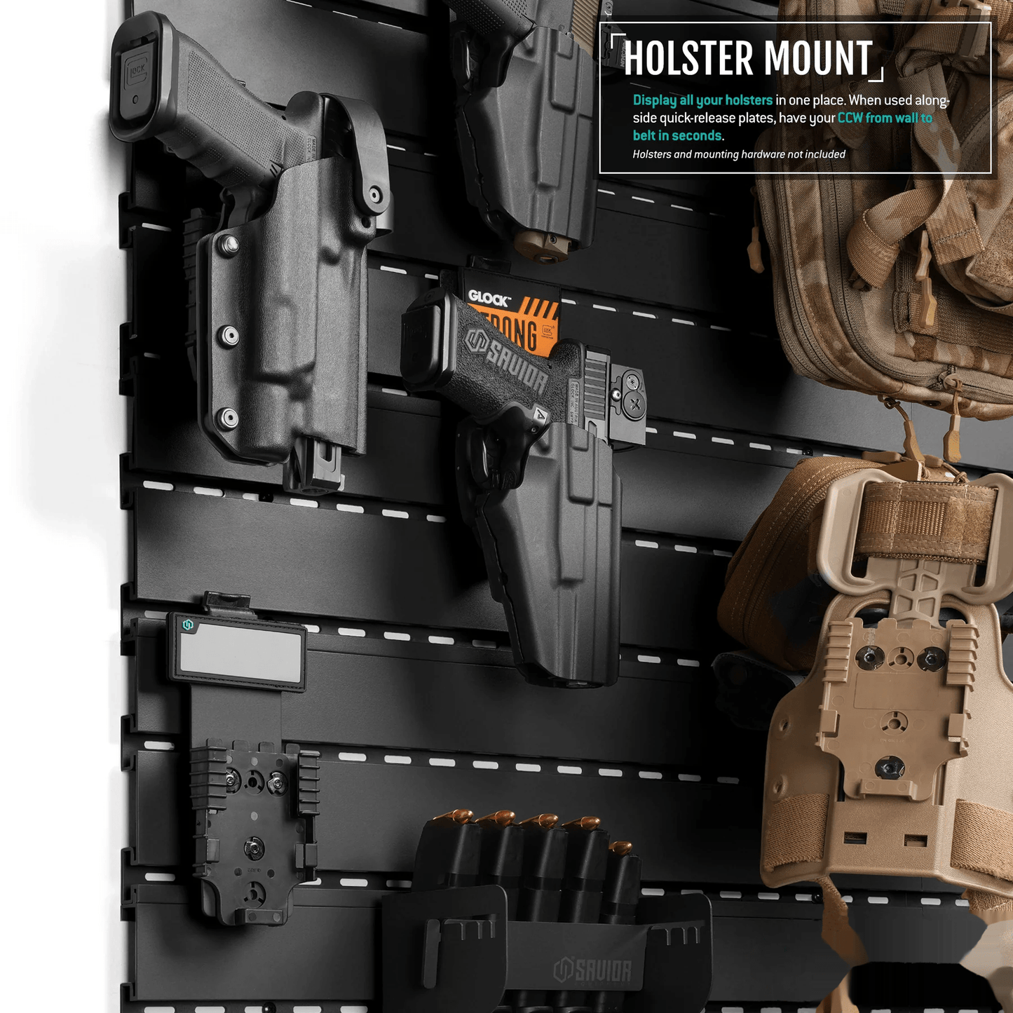Wall Rack System - Holster Mount (2 Pack) - Raven Supply Company